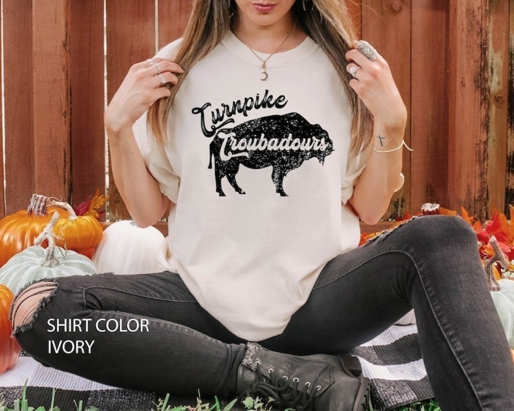 Turnpike Troubadours White Shirt For Women